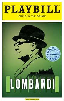 Lombardi Limited Edition Official Opening Night Playbill 